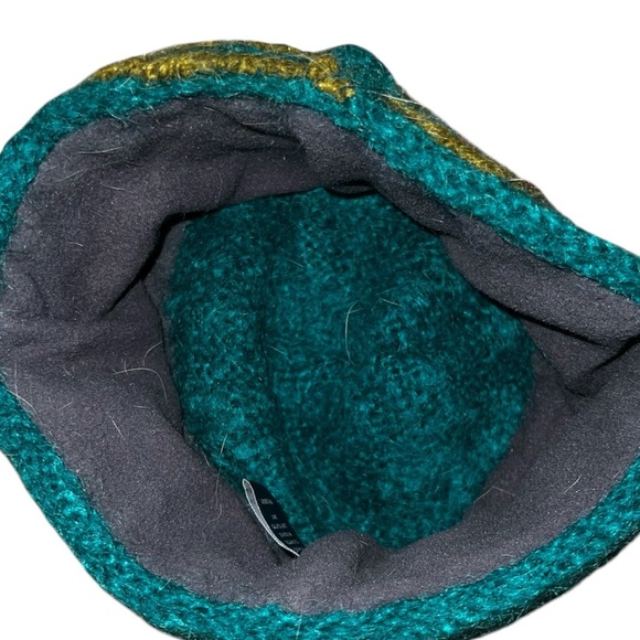 French Knot Mohair Abby Cloche 1920’s Style Turquoise Floral Hat - Picture 2 of 6